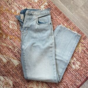 Current/Elliott The Original Straight Eureka w/ Cut off Waistband Jeans